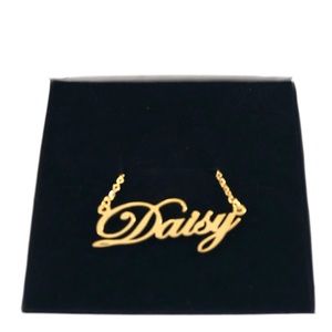 14k Gold Plated Name Necklace -  Daisy